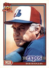 1991 Topps #321 Bob Rodgers