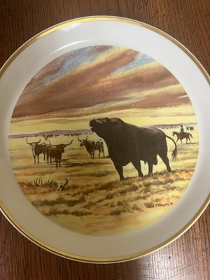 SHENANGO China 100 years of Angus plate 1973 plate num 1425 artist Frank Murphy