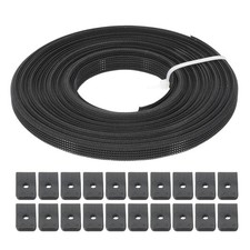 15 Yard 8mm Wide Polyester Low Density Corset Boning with 60 Pcs End Cap,Black