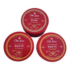 2 Old Spice Stay In Place Putty - High Hold and 1 Old Spice Clay- Highest Hold