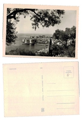 Vintage Postkarte - Dubrovnik Altstadt Küstenansicht Kroatien UNBESPIELT