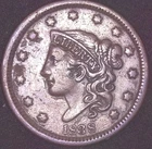 Photo of a 1838-P Large Cent from an eBay listing that sold on Jul 19, 2026