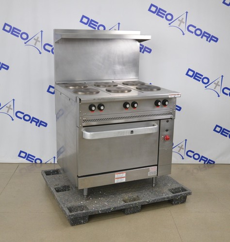 Vulcan EV36S-6FP480 6 French Plate Electric Range 480V 3/1 PH