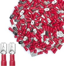 200Pcs Male Quick Disconnects Vinyl Insulated Spade Wire Connectors