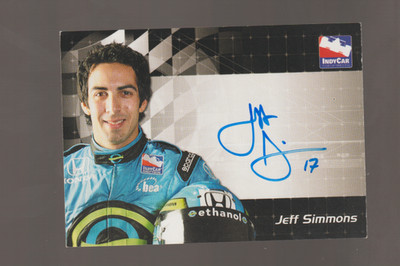 jeff simmons 2007 indy car autograph,hartford connecticut, rahal letterman