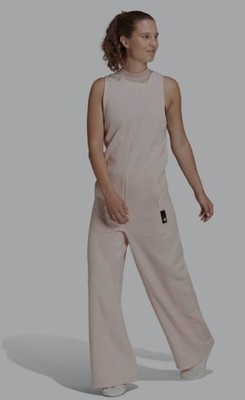 Adidas Sportswear Lounge Fleece Jumpsuit Pink M NEW