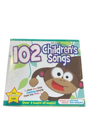NEW 102 Children's Songs Kids Music Toddlers Preschool Fun [Audio CD, 3-discs]8W