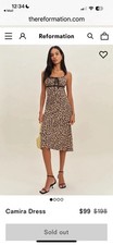 Reformation Camira Leopard Slip Dress