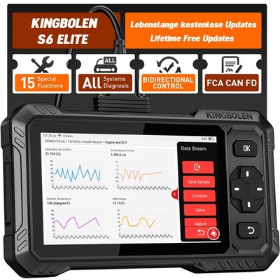KINGBOLEN S6 ELITE OBD2 Diagnosegerät KFZ-Codeleser Auto Fehlerauslesegerät 