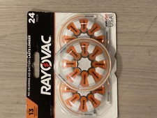 Rayovac Sealed Pack of 24 Size 13 Hearing Aid Batteries BB 4/2024 FREE SHIPPING