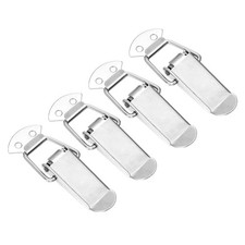 4 Pcs 0.8 Inch Cold-rolled Steel Spring Loaded Toggle Latch, Silver