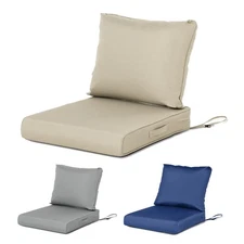 Outdoor Deep Seating Cushion Set All-Weather Replacement Seat Patio Cushions
