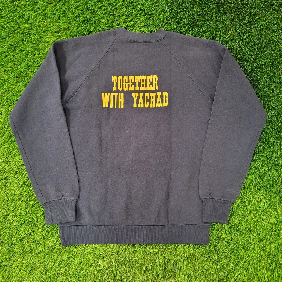 Sudadera vintage años 80 Yachad-NCSY para mujer M 19x24 azul Foto 2 de 4