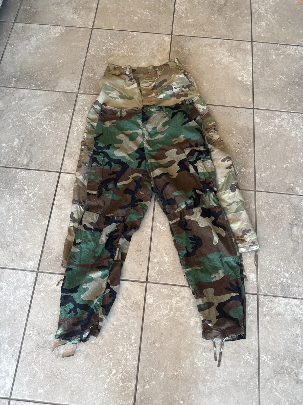 2 Large Hot Weather Trousers Medium Long Pants Woodland
