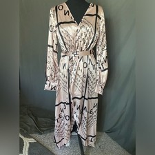 Long sleeve wrap dress