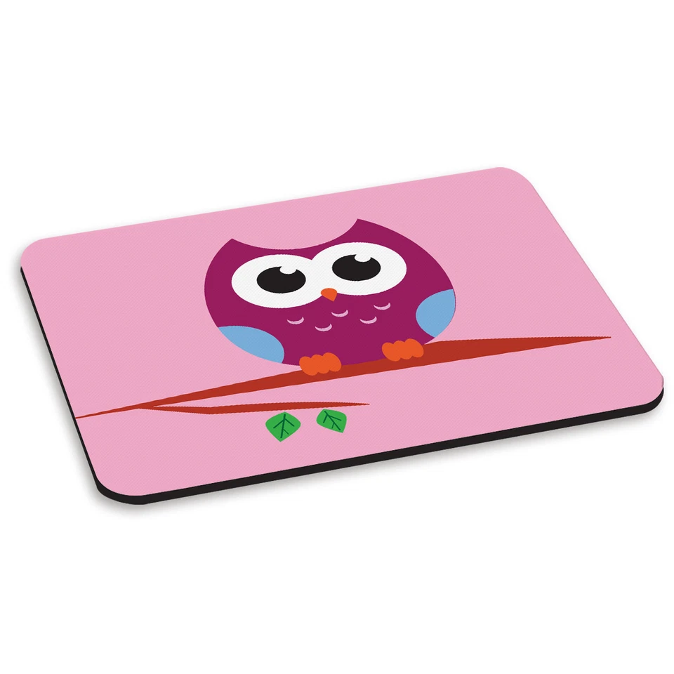 Chouette En Sapin Rectangle Tapis De Souris PC Ordinateur - Animal Mignon Forêt - Photo 1/1