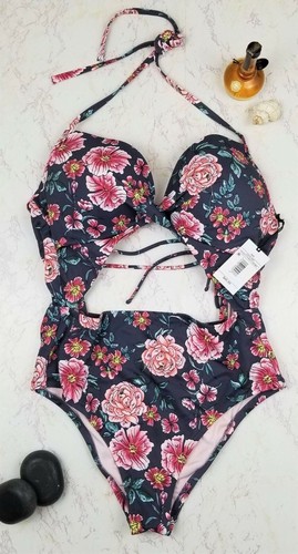 Swimsuit 1 PIECE SHADE & SHORE Mystical Purple Color 1 PIECE SIZE 36D NWT - Picture 1 of 12