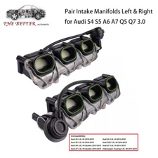 Pair Intake Manifolds Left & Right for Audi S4 S5 A6 A7  Q5 Q7 3.0 06E133110AF