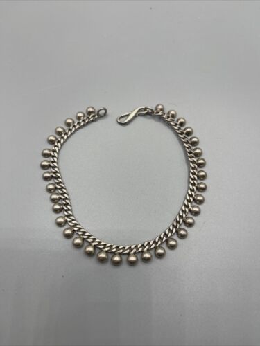 Sterling Silver 925 BA Suarti (Bali) Anklet Bracelet Size 10” #J57 - Picture 2 of 11