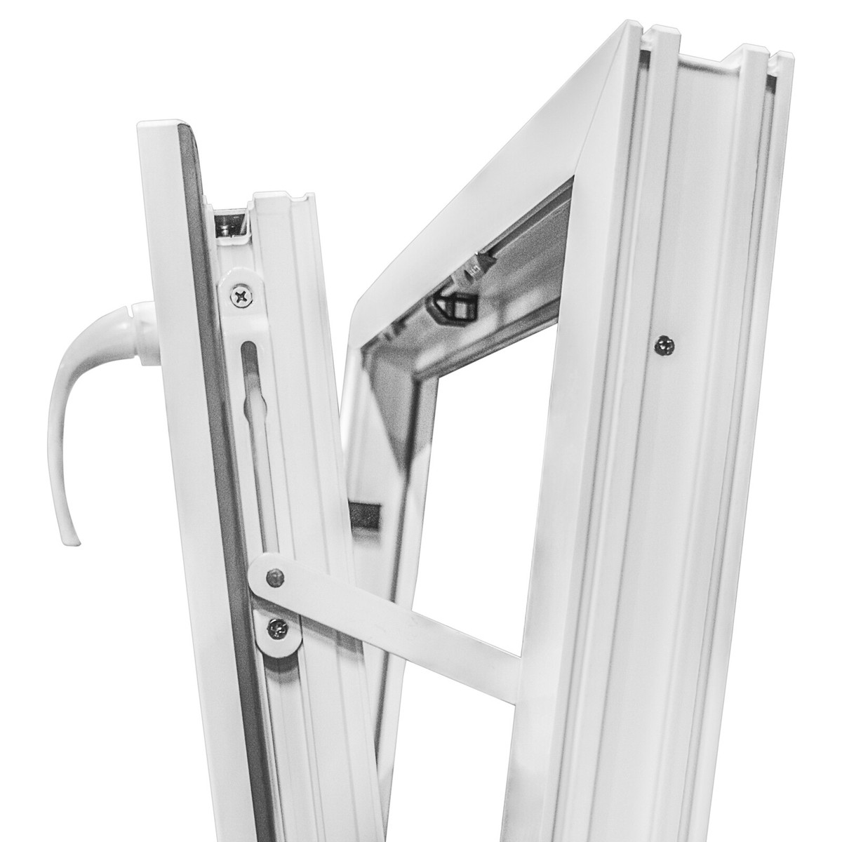 Finestra Legno Finestra In PVC Per Seminterrato - Doppio Vetro Girevole/ Ribaltabile, Bianco, 60 Mm Finestra Pvc - Foto 7