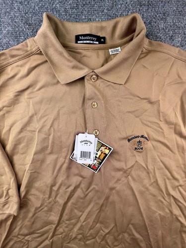 NOS Monterey Club XL Golf Shirt Tan Member-Member 2004 Hurstbourne Louisville KY