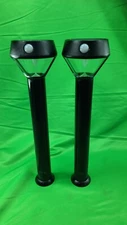 LOT OF 2 Ring Smart Lighting Solar Pathlight, Motion Activated, Black