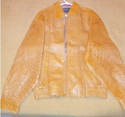 Bernini XL Genuine Ostrich Bomber Jacket - Picture 2 of 3