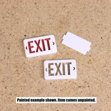 1/10 Scale Exit Sign for RC and Model Car Shop, Garage, Diorama (Set of 2)