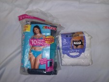 13 PAIRS WOMENS HANES HEATHER HI CUTS BREIFS PANTIES BLUES GRAY WHITE SZ 6 M/6