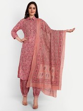 Women's Designer Afghani suit Indian Bollywood Kurta Pant Dupatta Set 3Pcs Dress