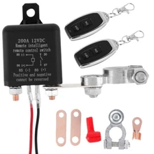 12V 200A Remote Battery Disconnect Switch Anti Theft Kill Switch for Car Truck