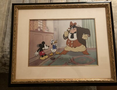 Disney Animation Cel,  Moving Day , Mickey Mouse, Donald Duck & Sheriff Pete