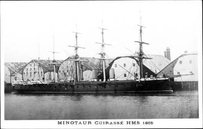 British Royal Navy Battleship Cruiser HMS Minotaur SHIPPING NAVAL OLD PHOTO