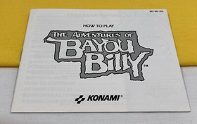 1989 NINTENDO NES The Adventures Of Bayou Billy Instruction Booklet Manual ONLY
