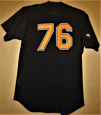 Baltimore ORIOLES #76 BLACK MESH BATTING PRACTICE Majestic Size 44