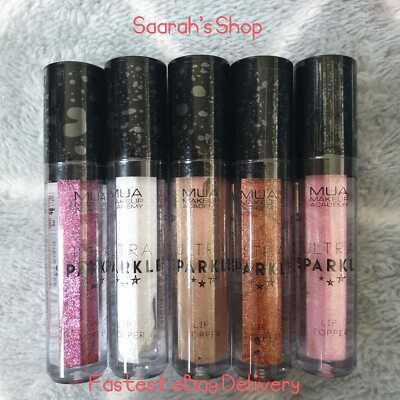 MUA Ultra Sparkle Lip Topper leicht & wasserdicht Glitzer Schimmer wunderschön