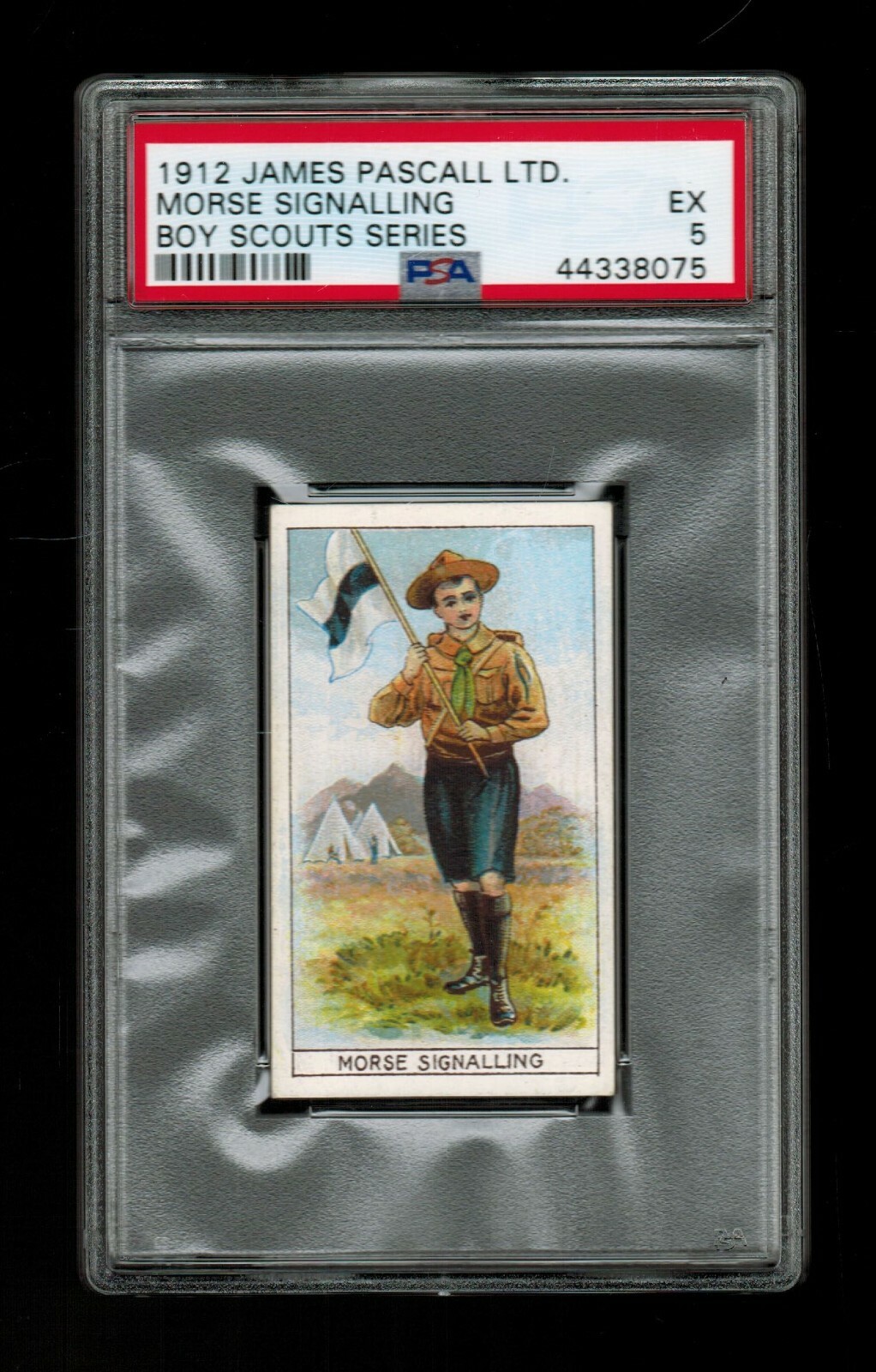 PSA 5 MORSE SIGNALLING 1912 James Pascall Boy Scouts Card HIGHEST EVER ...