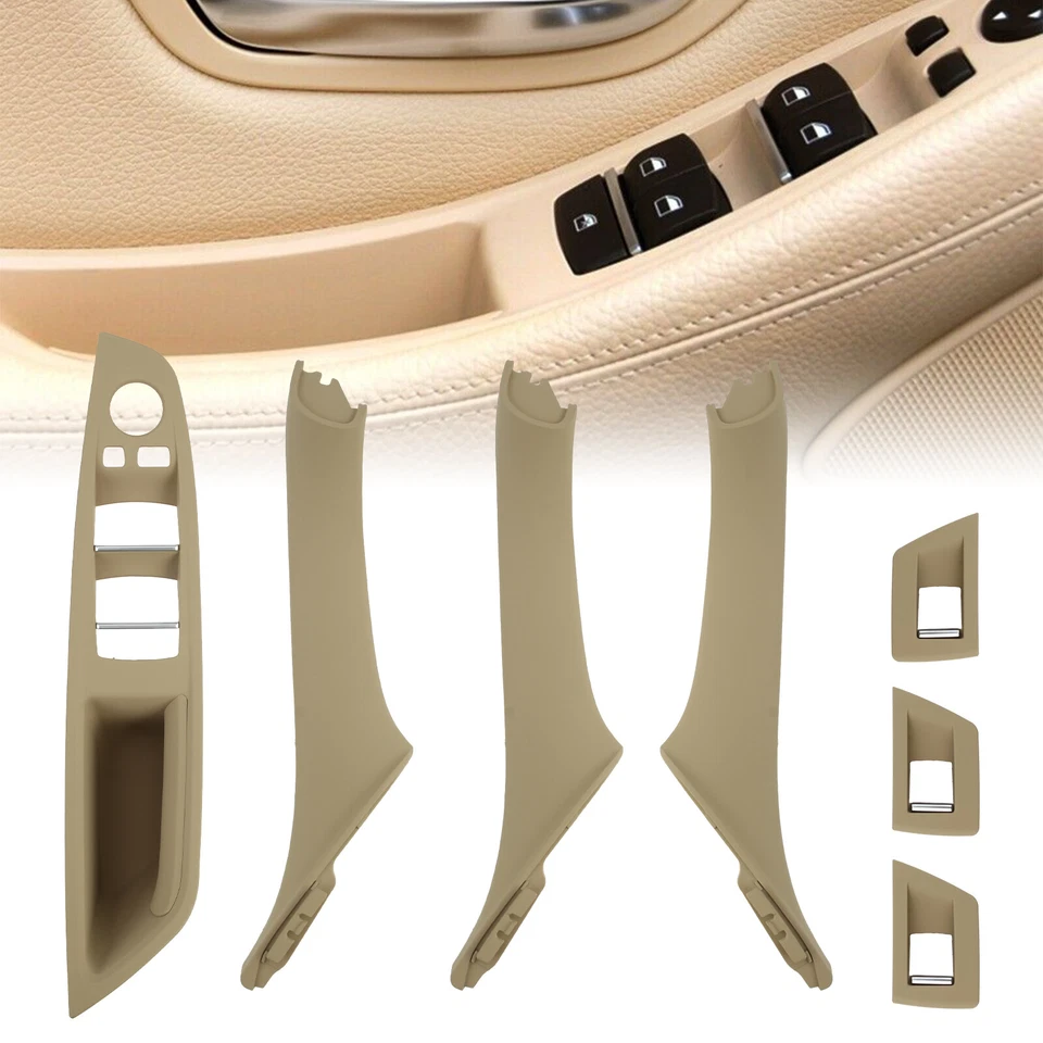 Cubierta de moldura de tira de manija de panel de puerta interior 7 para 11-16 BMW 520i 520d 523i 525i 525d Foto 2 de 4