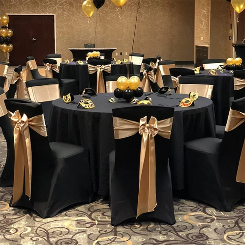 100/50 White Black Spandex Universal Wedding Banquet Chair Cover Meeting Room - Picture 2 of 11