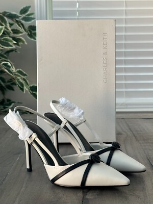 Charles Keith Women's US Rose Pointed-Toe Slingback Pumps