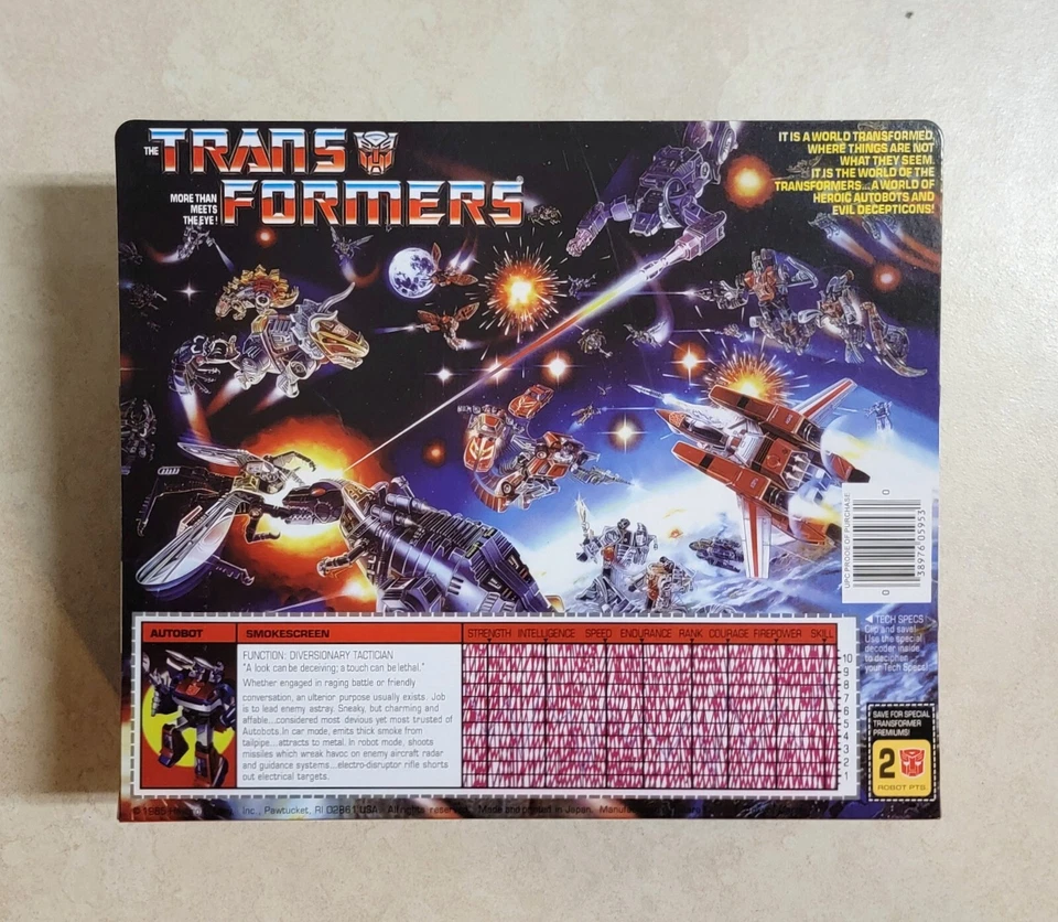 TRANSFORMERS G1 AUTOBOT SMOKESCREEN US SELLER MISB RARE! CAR TOY ROBOT - Image 2 of 3