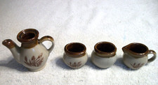 Miniature Autumn Wheat Tea Set - 4 Pieces
