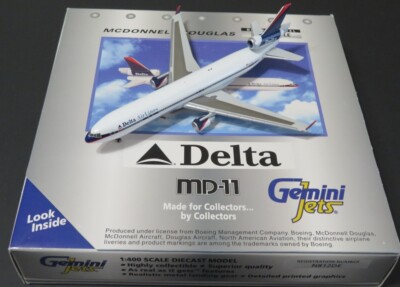 Gemini Jets Delta Airlines MD-11. N812DE. 1: 400 Scale. Brand New