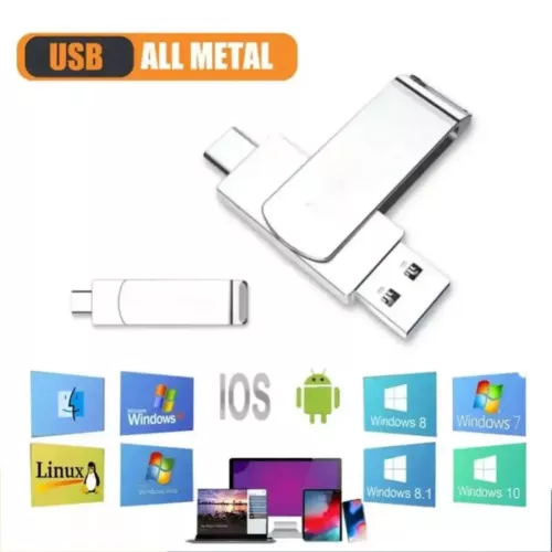 Highspeed USB Stick 2in1 USB-C Type-C 3.0 Dual Speicherstick 1TB 2TB 64TB Metall - Bild 4 von 19