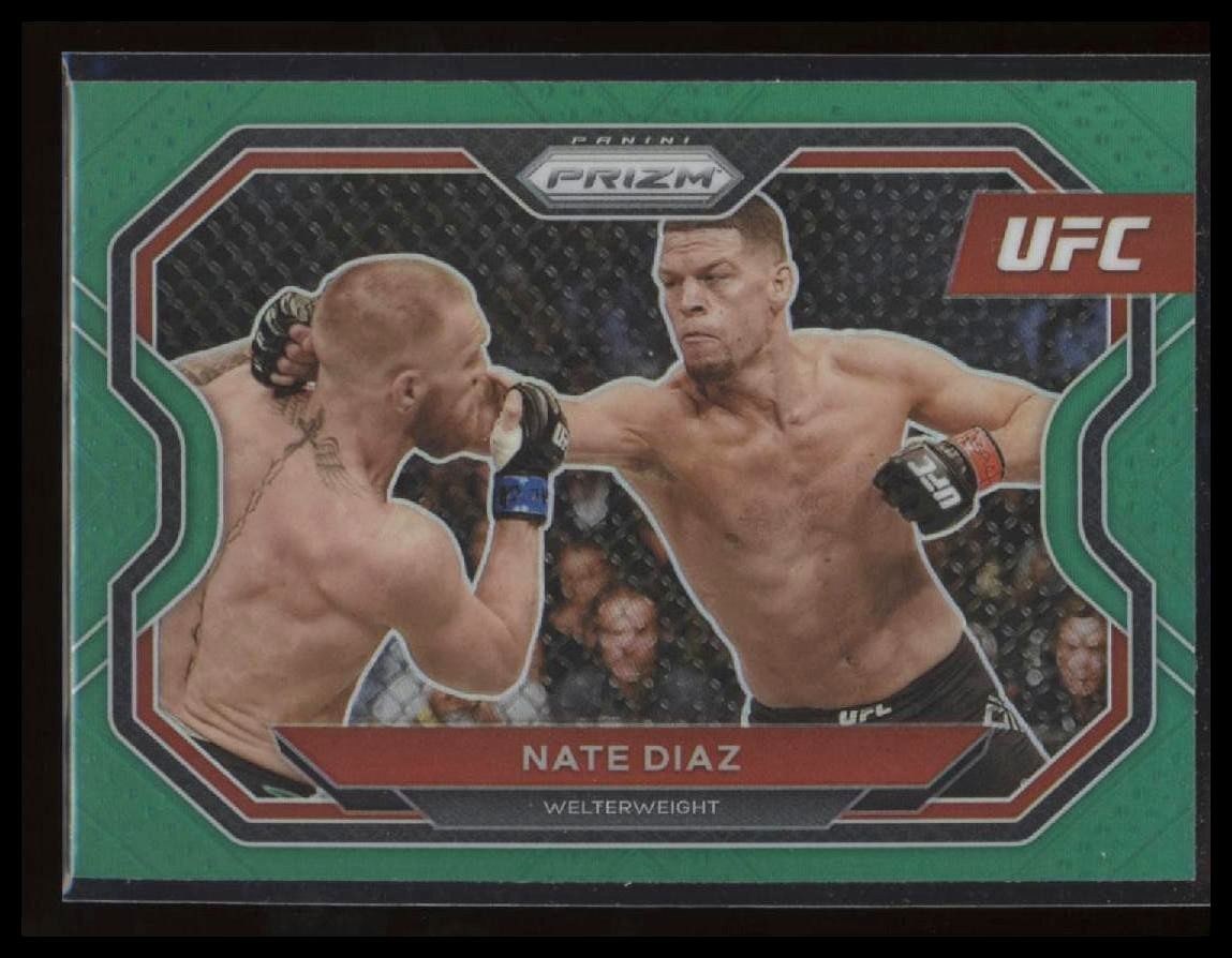 2021 Panini Prizm UFC Nate Diaz Green Prizms #115
