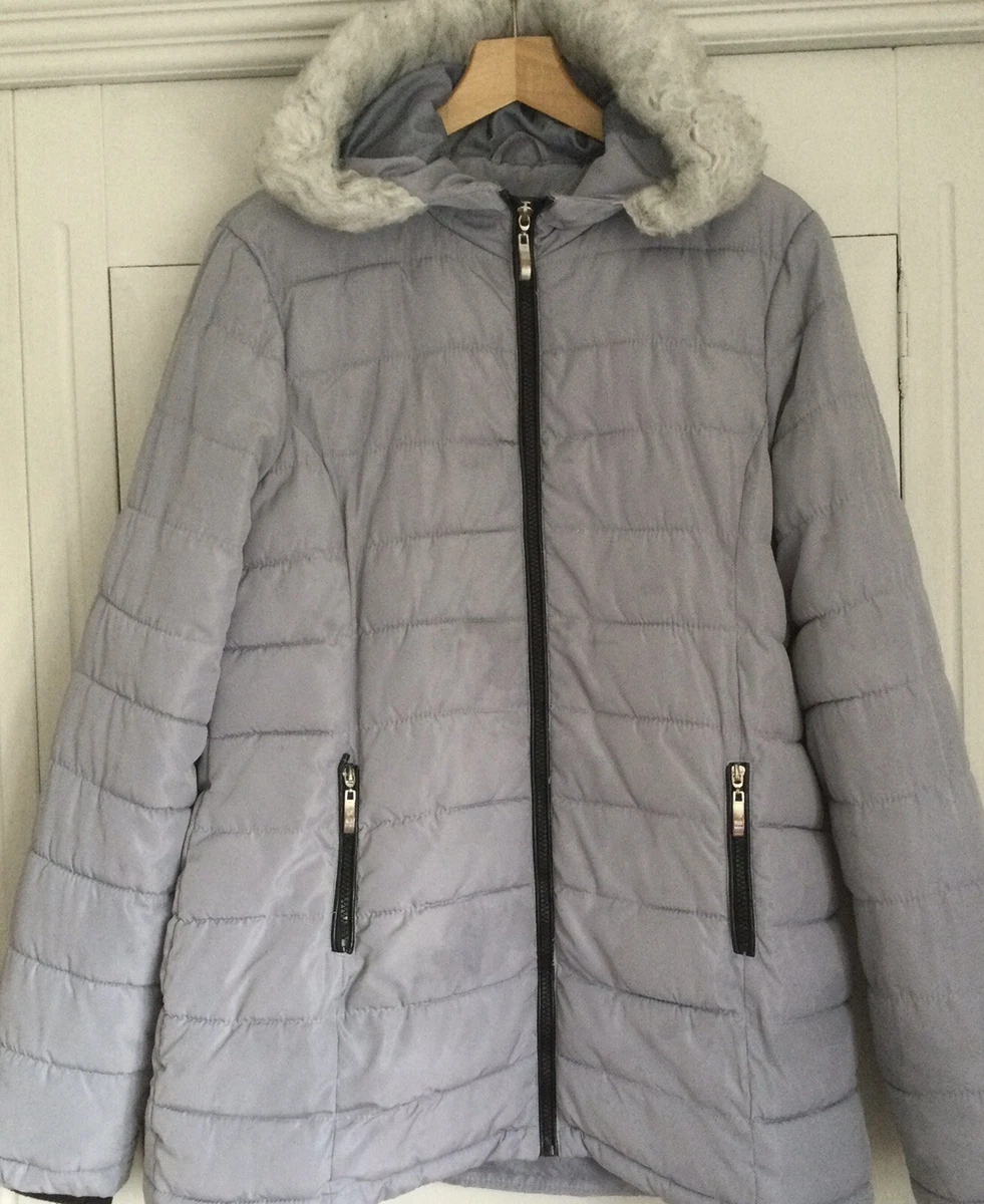 Grey fur clearance coat dorothy perkins