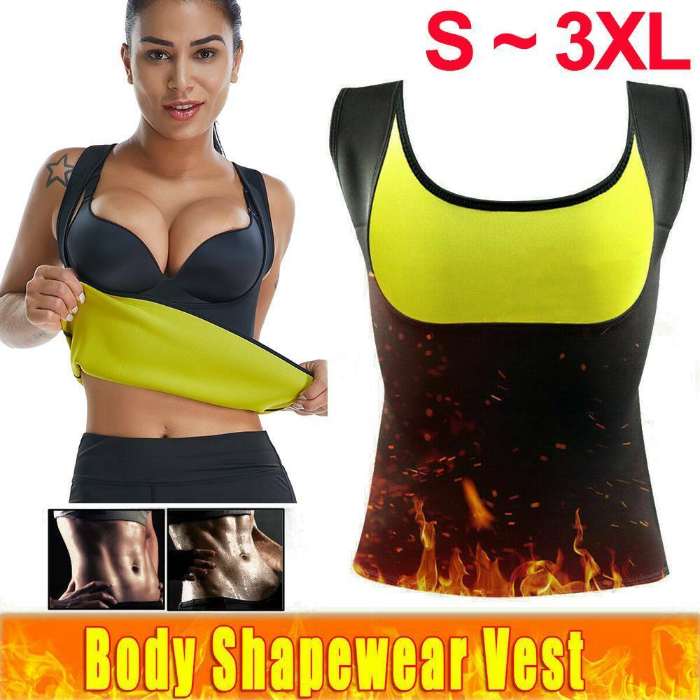 Men's Neoprene Slimming Vest Cami Gym Womens Sauna Sweat Thermal Hot Body  Shaper