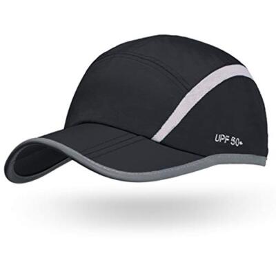 Unisex Baseball Cap UPF 50 Unstructured Hat with Foldable Long Large Bill Top
