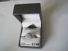 FOREVER BRIDE Wedding Ring & Band Set Sterling Silver 1/4 CTTW Diamond Square 7