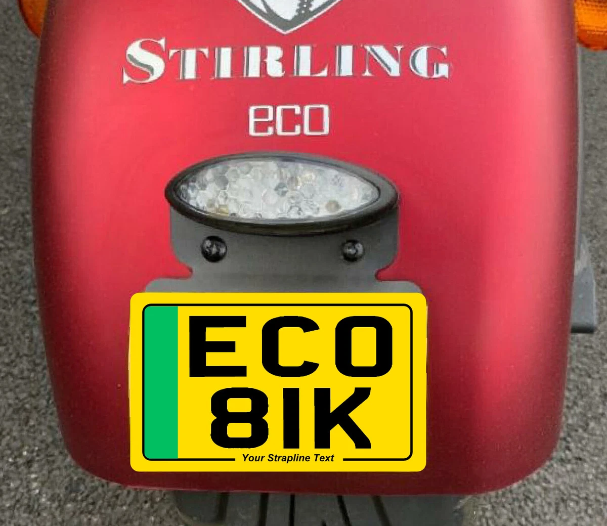 Number Plates Style aluminium plate ELECTRIC E bike motorcycle